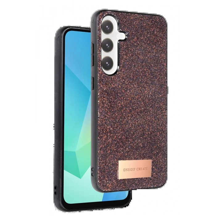 Onegif Samsung Galaxy A26 Bright Simli Kapak - Derin Mor