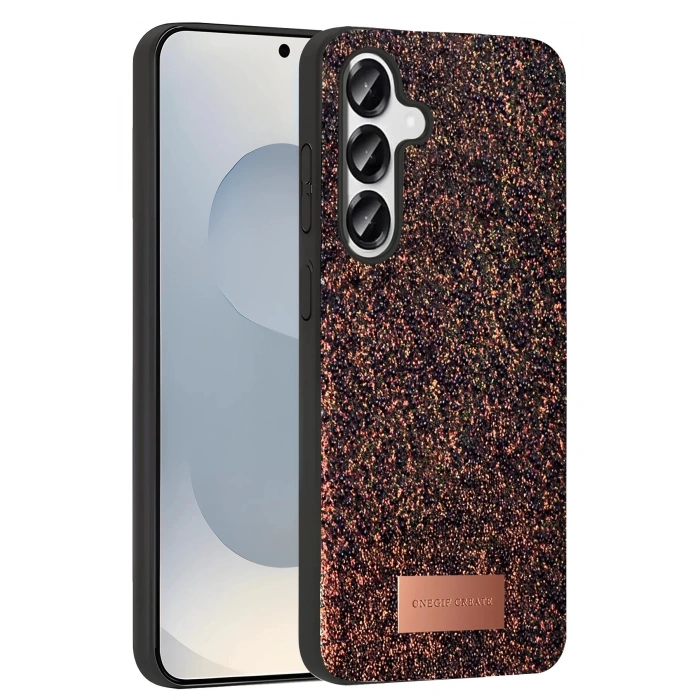 Onegif Samsung Galaxy S25 Plus Bright Simli Kapak - Derin Mor