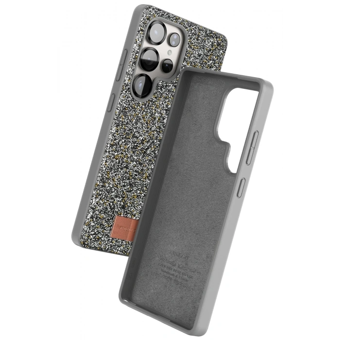 Onegif Samsung Galaxy S25 Ultra Bright Simli Kapak - Gümüş