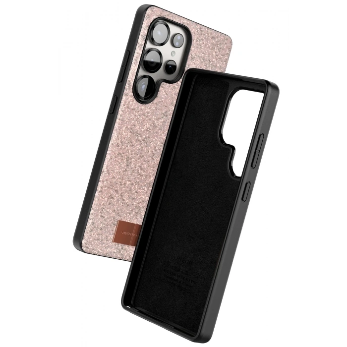 Onegif Samsung Galaxy S25 Ultra Bright Simli Kapak - Pembe