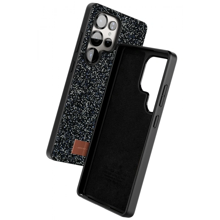 Onegif Samsung Galaxy S25 Ultra Bright Simli Kapak - Siyah