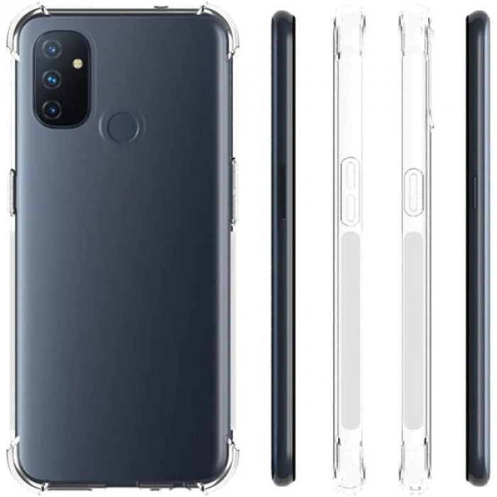 OnePlus Nord N100 Anti-Drop Silikon Kılıf Kamera Korumalı Şeffaf Silikon Kılıf-(1903)