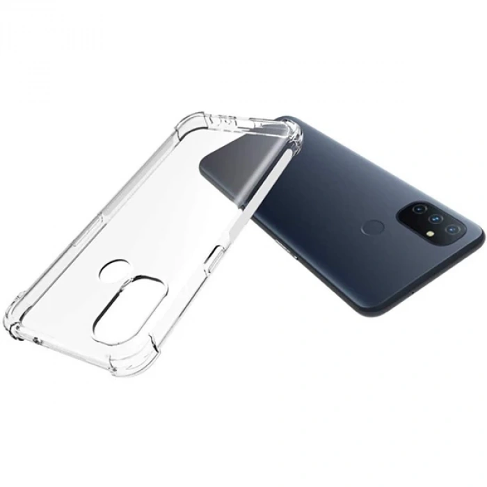OnePlus Nord N100 Anti-Drop Silikon Kılıf Kamera Korumalı Şeffaf Silikon Kılıf-(1903)