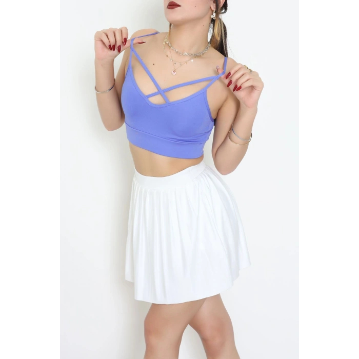 Önü Çapraz Askılı Kaplı Büstiyer Koyulila - 9022.125.