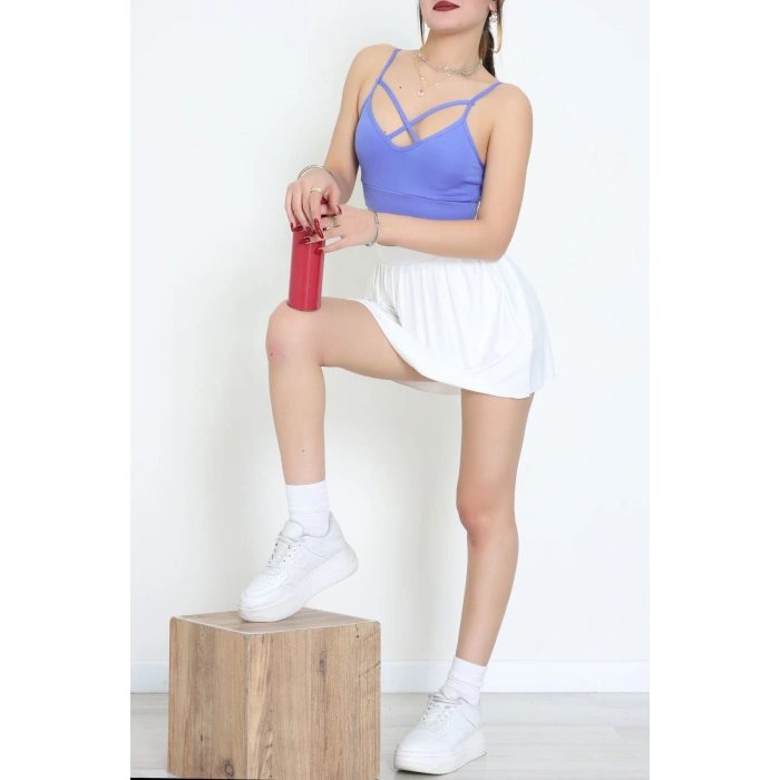 Önü Çapraz Askılı Kaplı Büstiyer Koyulila - 9022.125.