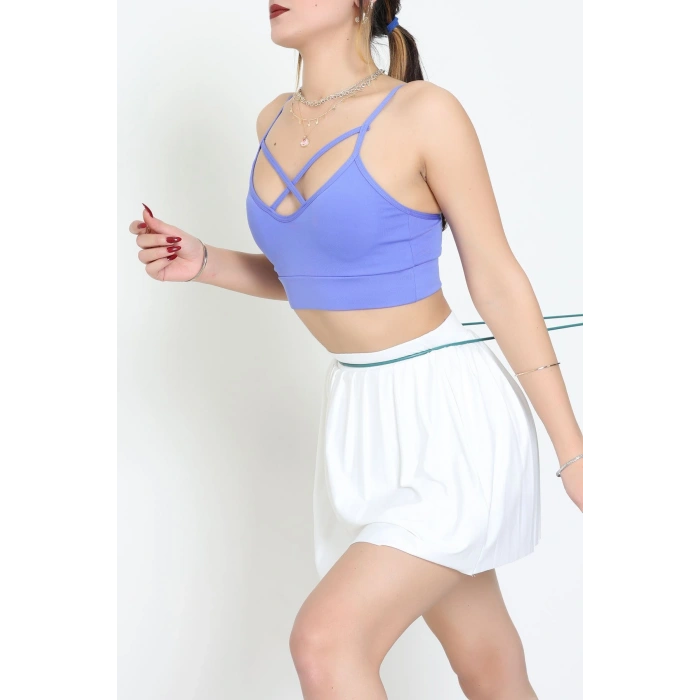 Önü Çapraz Askılı Kaplı Büstiyer Koyulila - 9022.125.