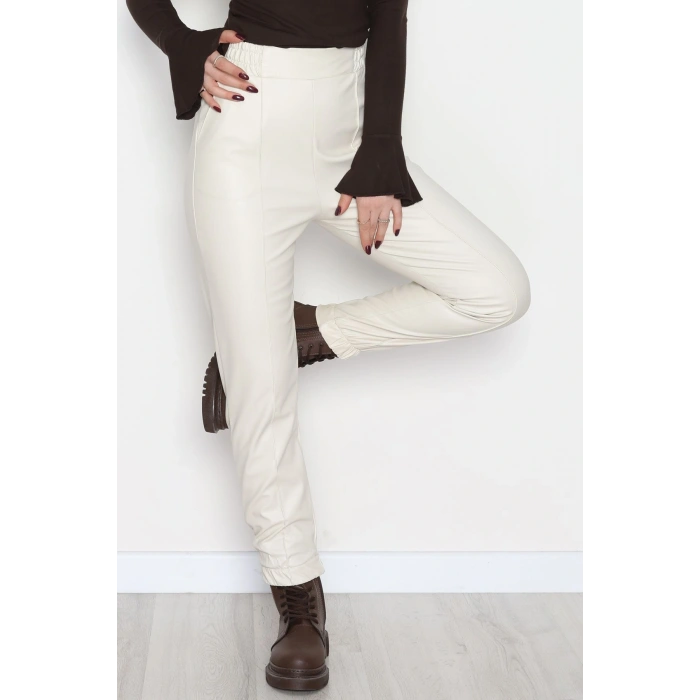 Önü Çımalı Jogger Pantolon Taş - 51210.1779.