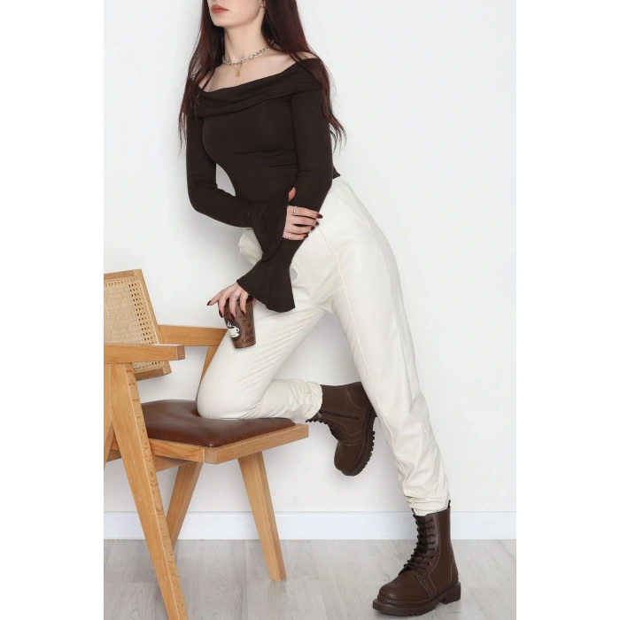 Önü Çımalı Jogger Pantolon Taş - 51210.1779.