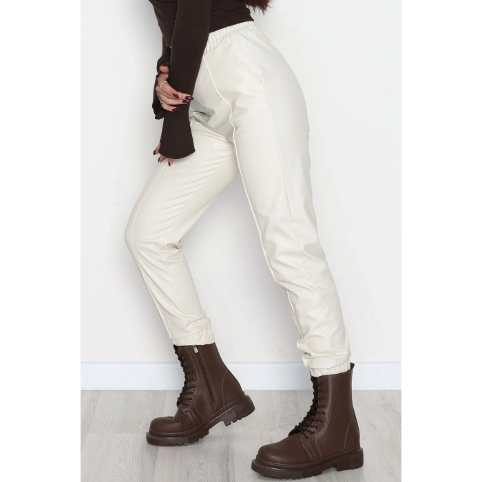 Önü Çımalı Jogger Pantolon Taş - 51210.1779.