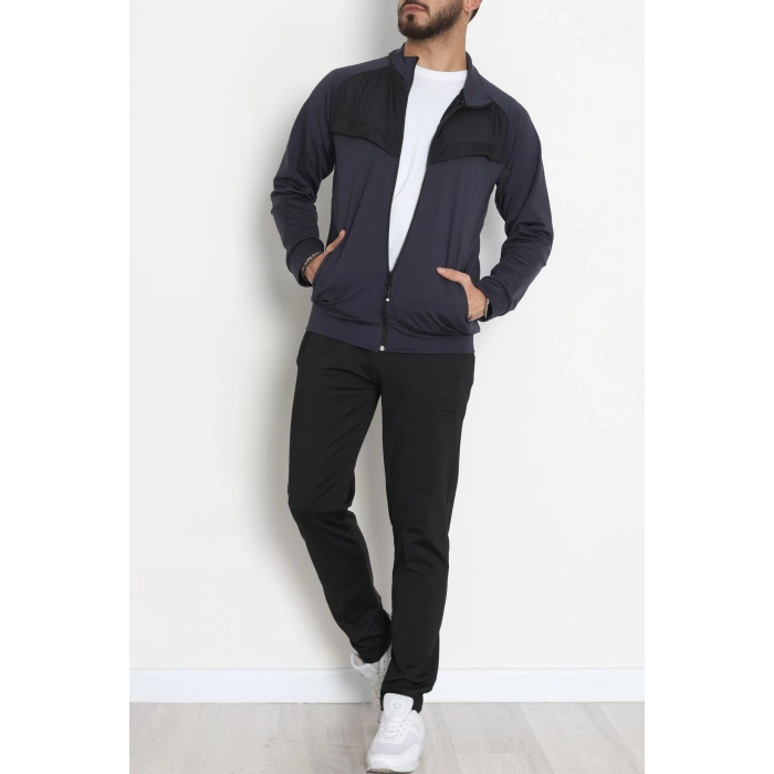 Önü Parçalı Dalgıç Erkek Eşofman Takımı Antrasit - 42536.1937.