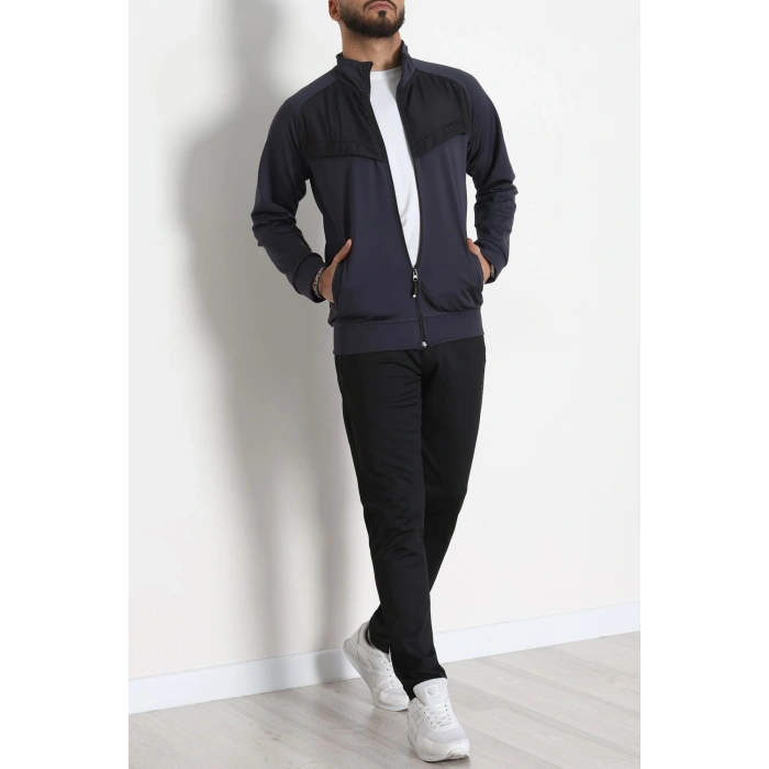 Önü Parçalı Dalgıç Erkek Eşofman Takımı Antrasit - 42536.1937.