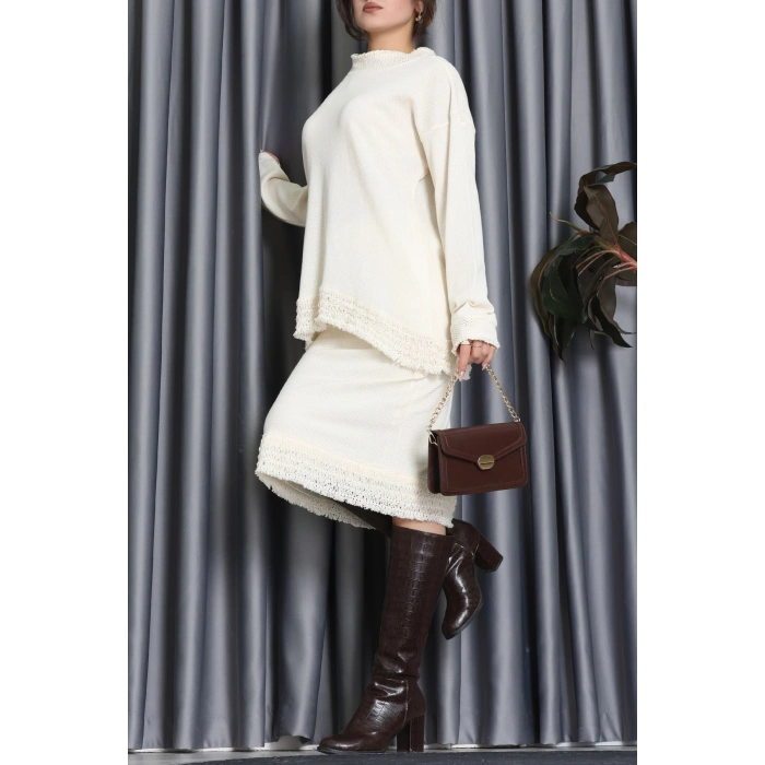 Örme Etekli Takım Naturel - 220241.444.