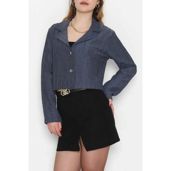 Örme Kumaş Ceket Füme - 1043.2119.