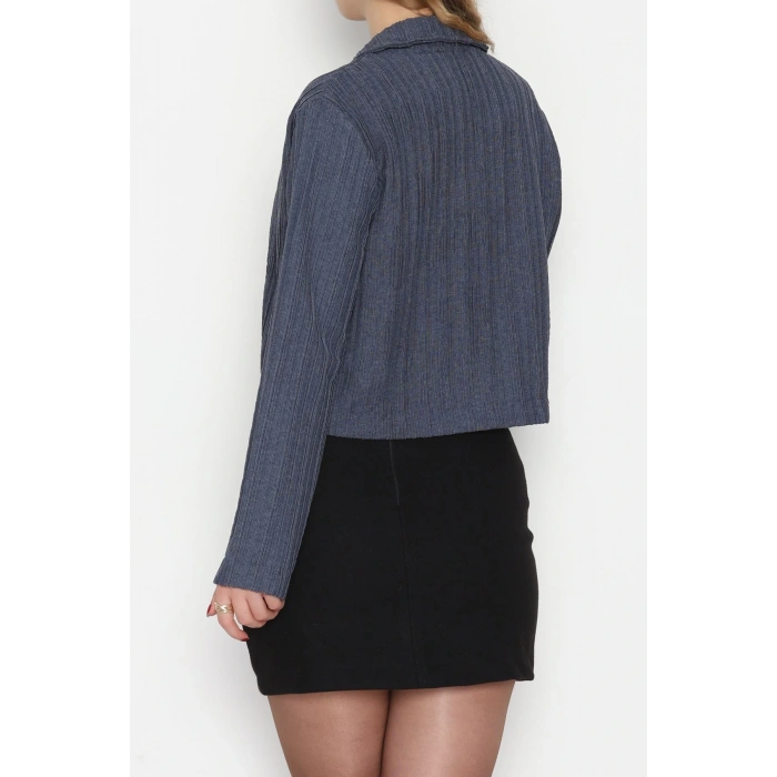 Örme Kumaş Ceket Füme - 1043.2119.