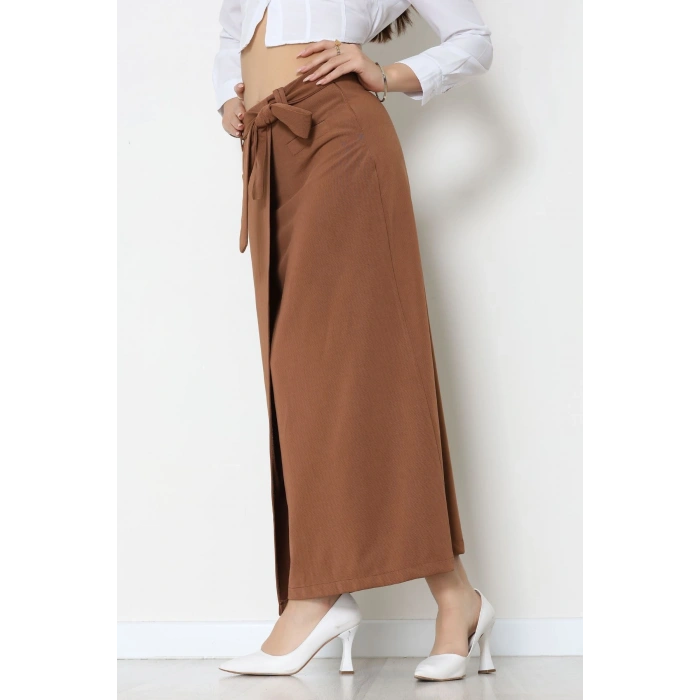 Ottoman Kuşaklı Etek Açıkkahve - 60623.2126.