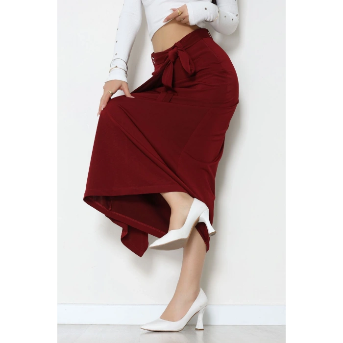 Ottoman Kuşaklı Etek Bordo - 60623.2126.