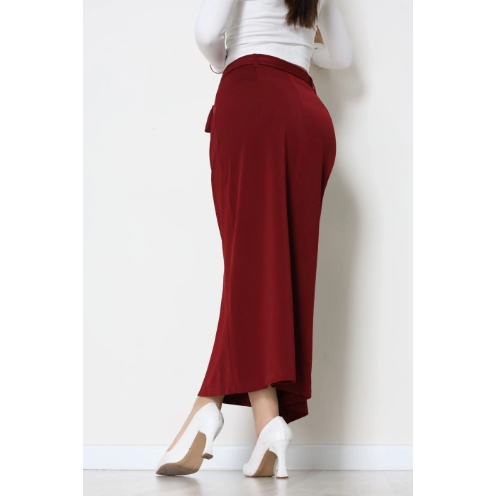 Ottoman Kuşaklı Etek Bordo - 60623.2126.