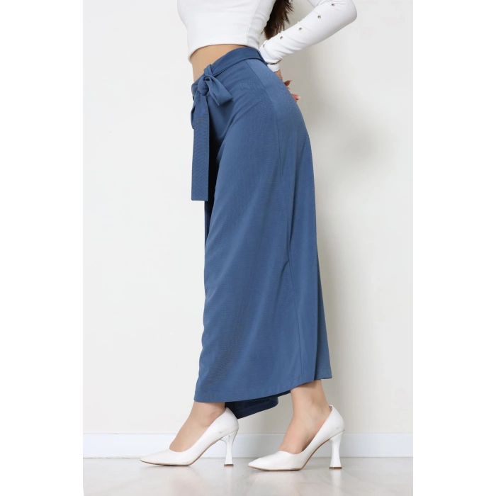 Ottoman Kuşaklı Etek İndigo - 60623.2126.
