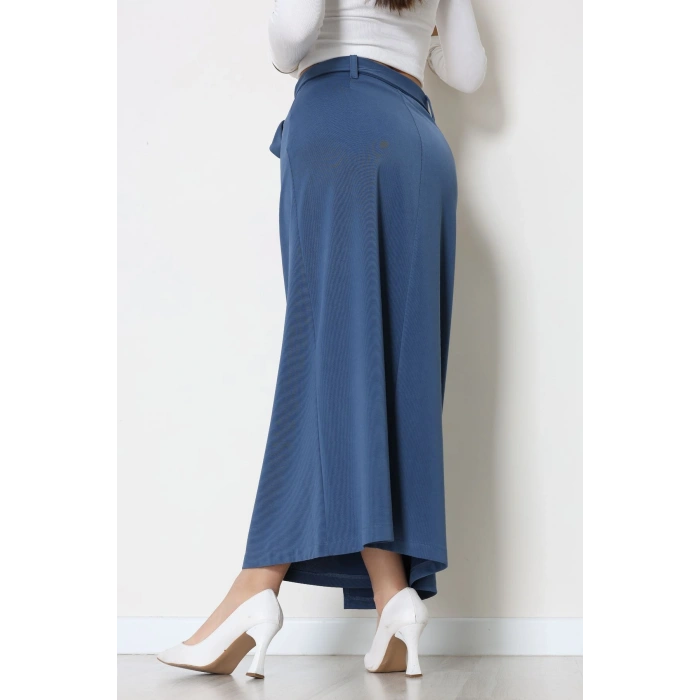 Ottoman Kuşaklı Etek İndigo - 60623.2126.