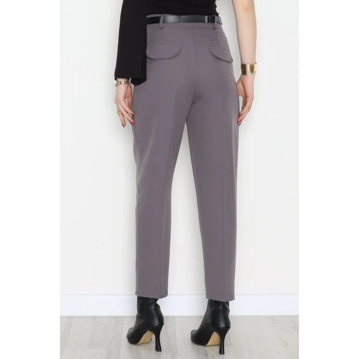 Oval Cep Havuç Pantolon Koyugri - 51219.1779.