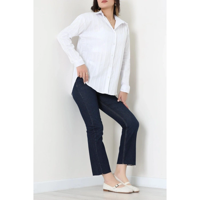 Oversize Gömlek Beyaz - 80847.147.