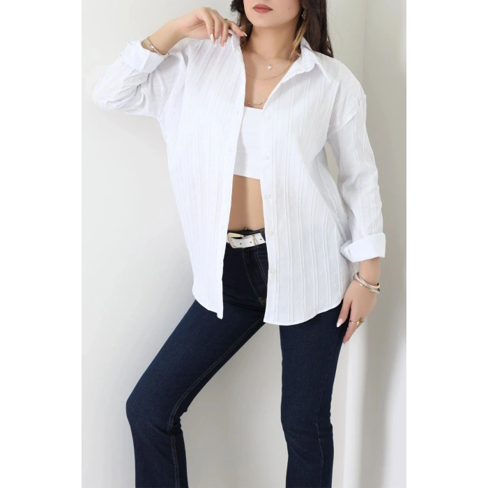 Oversize Gömlek Beyaz - 80847.147.