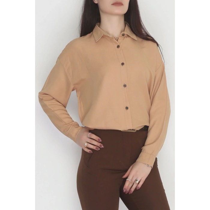 Oversize Gömlek Camel1 - 0012.053.