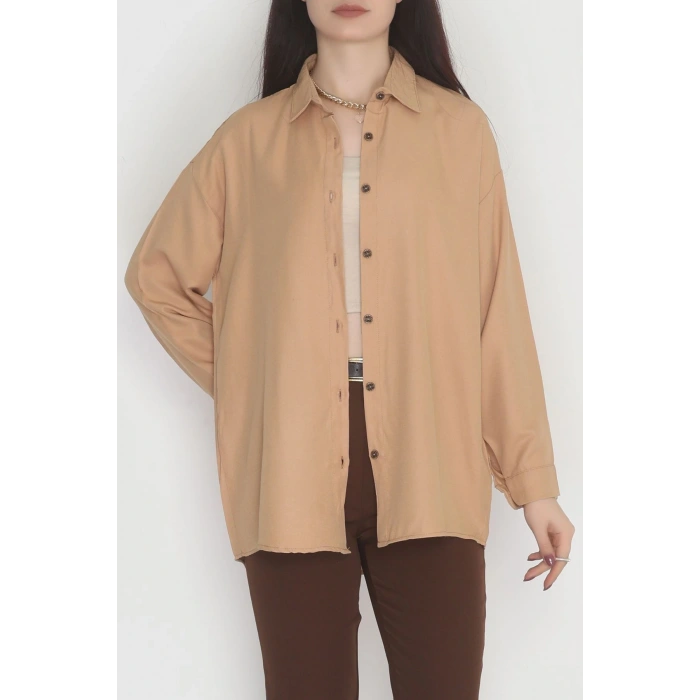 Oversize Gömlek Camel1 - 0012.053.