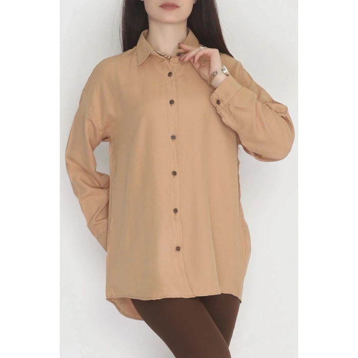 Oversize Gömlek Camel1 - 0012.053.