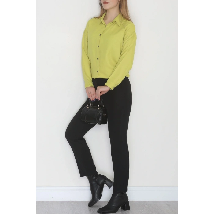 Oversize Gömlek Fıstıkyeşili - 0012.053.