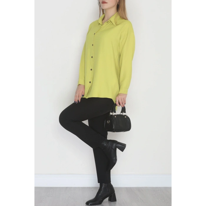 Oversize Gömlek Fıstıkyeşili - 0012.053.