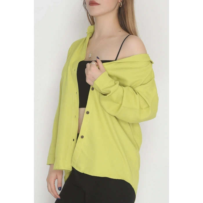 Oversize Gömlek Fıstıkyeşili - 0012.053.