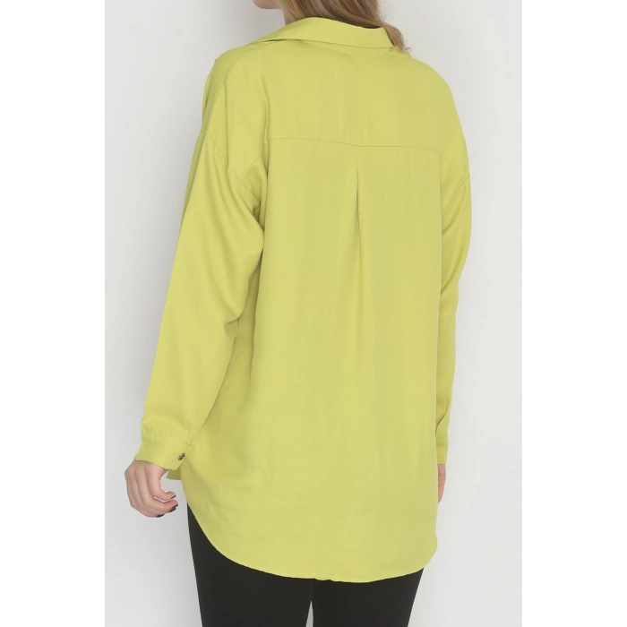 Oversize Gömlek Fıstıkyeşili - 0012.053.