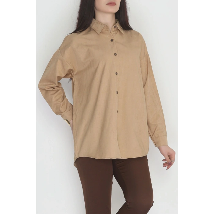Oversize Gömlek Sütlükahve - 0012.053.