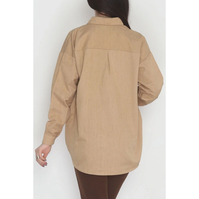 Oversize Gömlek Sütlükahve - 0012.053.