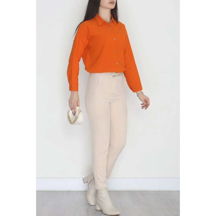Oversize Gömlek Turuncu2 - 0010.053.