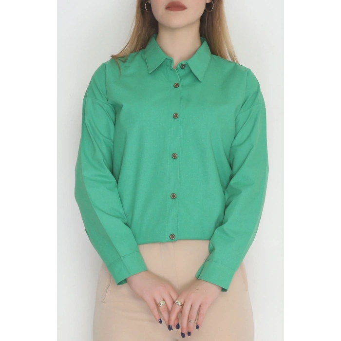 Oversize Gömlek Yeşil1 - 0010.053.