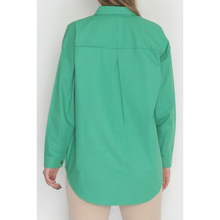 Oversize Gömlek Yeşil1 - 0010.053.