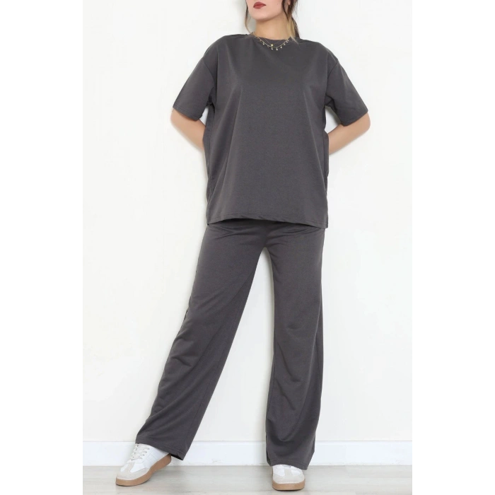 Oversize İki İplik Wortex Takım Antrasit - 80303.1878.