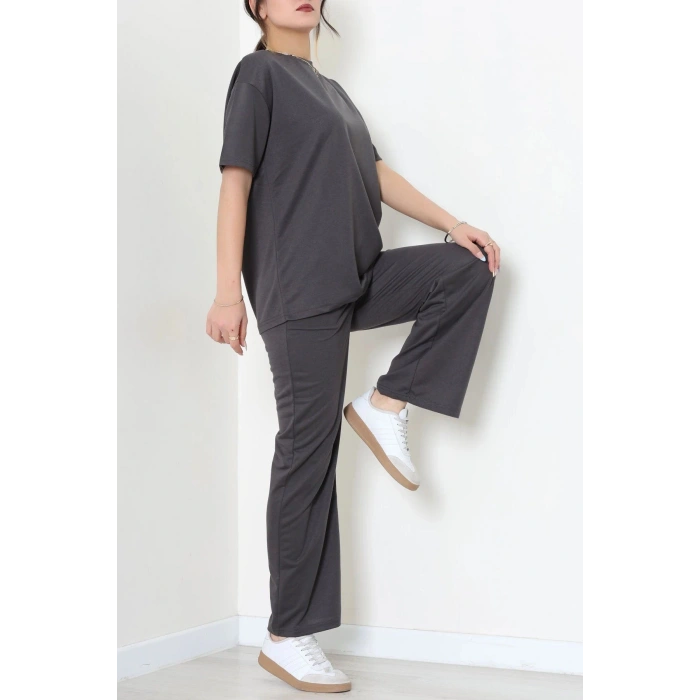 Oversize İki İplik Wortex Takım Antrasit - 80303.1878.