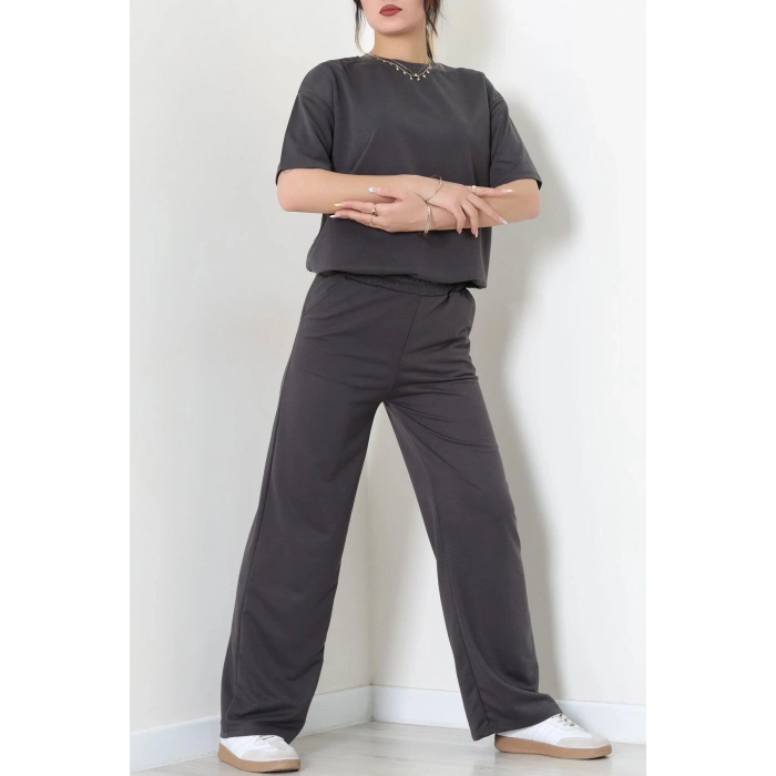 Oversize İki İplik Wortex Takım Antrasit - 80303.1878.