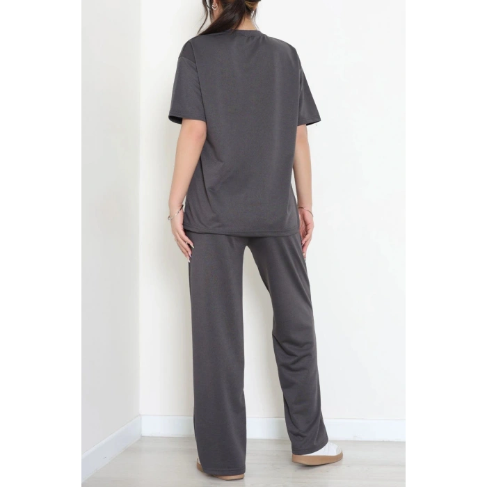Oversize İki İplik Wortex Takım Antrasit - 80303.1878.