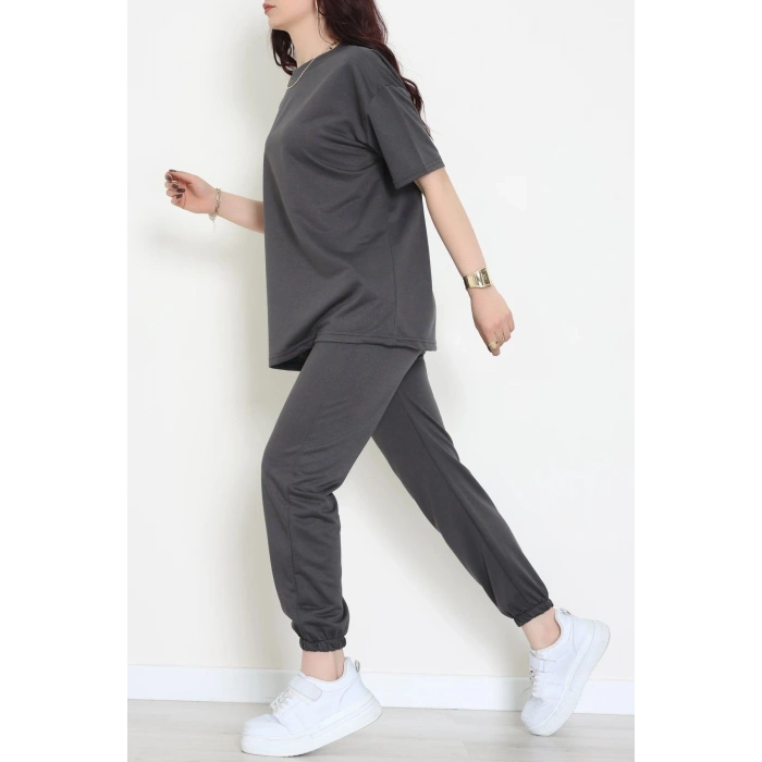 Oversize İki İplik Wortex Takım Boyalıantrasit - 80318.1878.