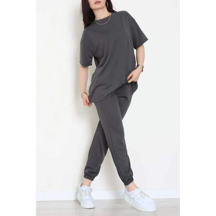 Oversize İki İplik Wortex Takım Boyalıantrasit - 80318.1878.