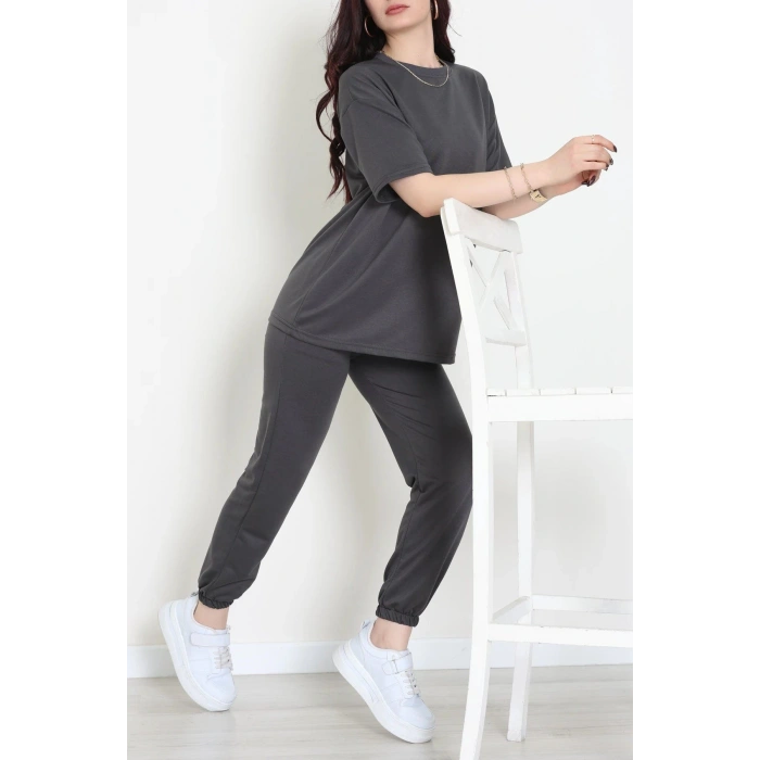 Oversize İki İplik Wortex Takım Boyalıantrasit - 80318.1878.