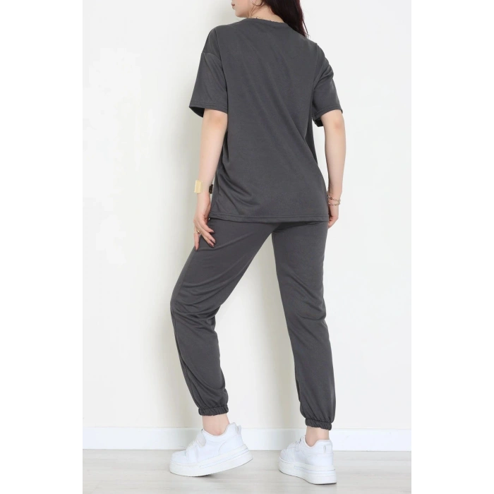 Oversize İki İplik Wortex Takım Boyalıantrasit - 80318.1878.