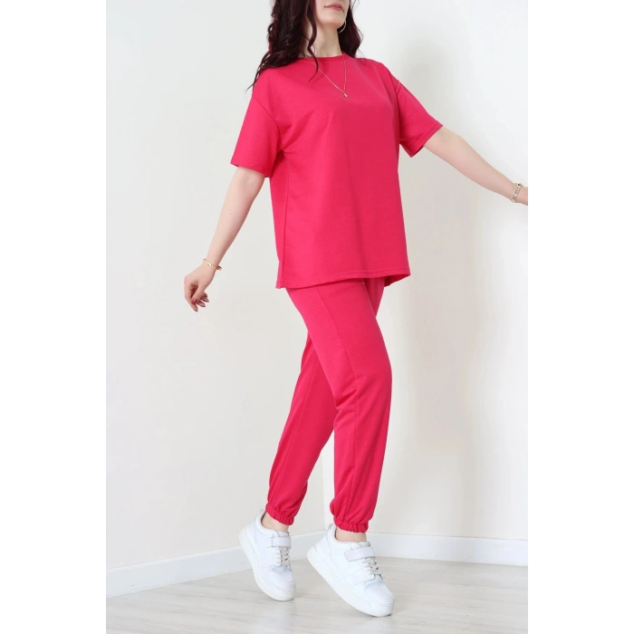 Oversize İki İplik Wortex Takım Fuşya - 80318.1878.