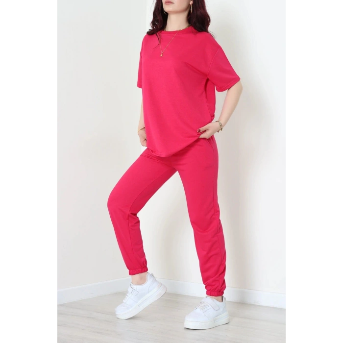 Oversize İki İplik Wortex Takım Fuşya - 80318.1878.