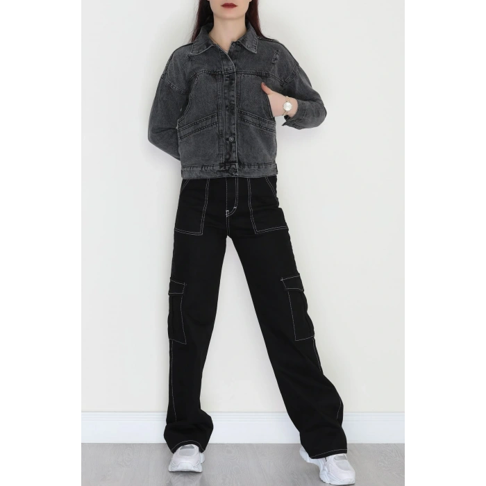 Oversize Kot Ceket Füme - 42675.1836.