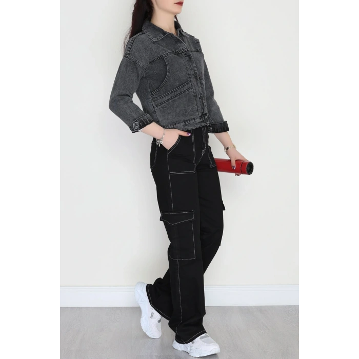 Oversize Kot Ceket Füme - 42675.1836.